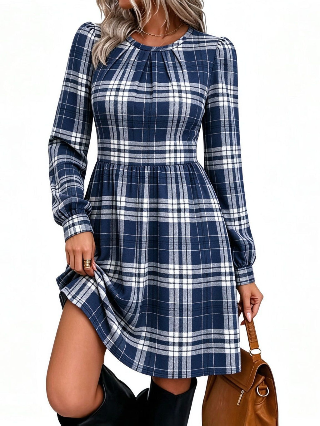 A-Linien-Kleid mit Patchwork – Bild 4 | LuxeStyle