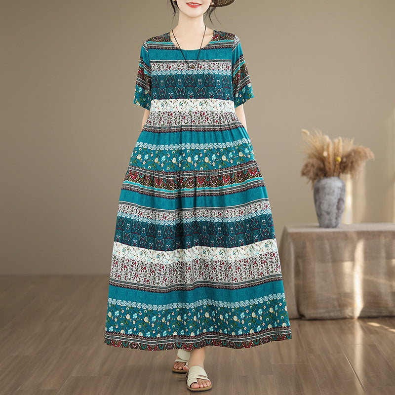 Figurbetontes Vintage Maxikleid im Ethno-Stil – Bild 4 | LuxeStyle