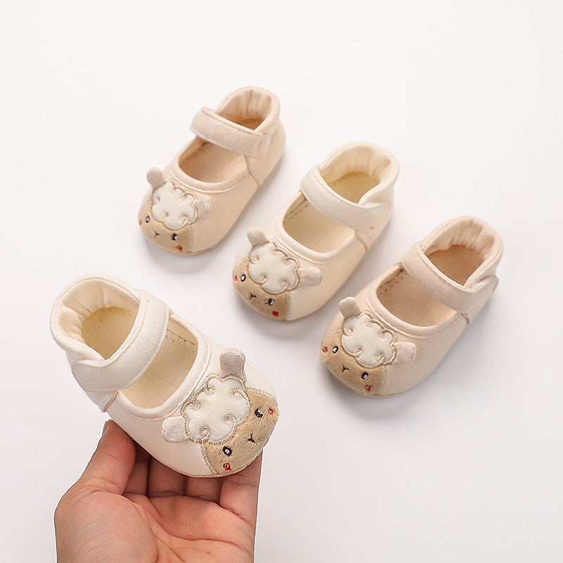 Niedliche Lammfarbene Baumwoll-Schlappen für Babys