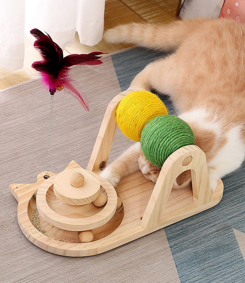 Kreatives Massivholz Sisal Katzen-Spielzeug – Bild 3 | LuxeStyle