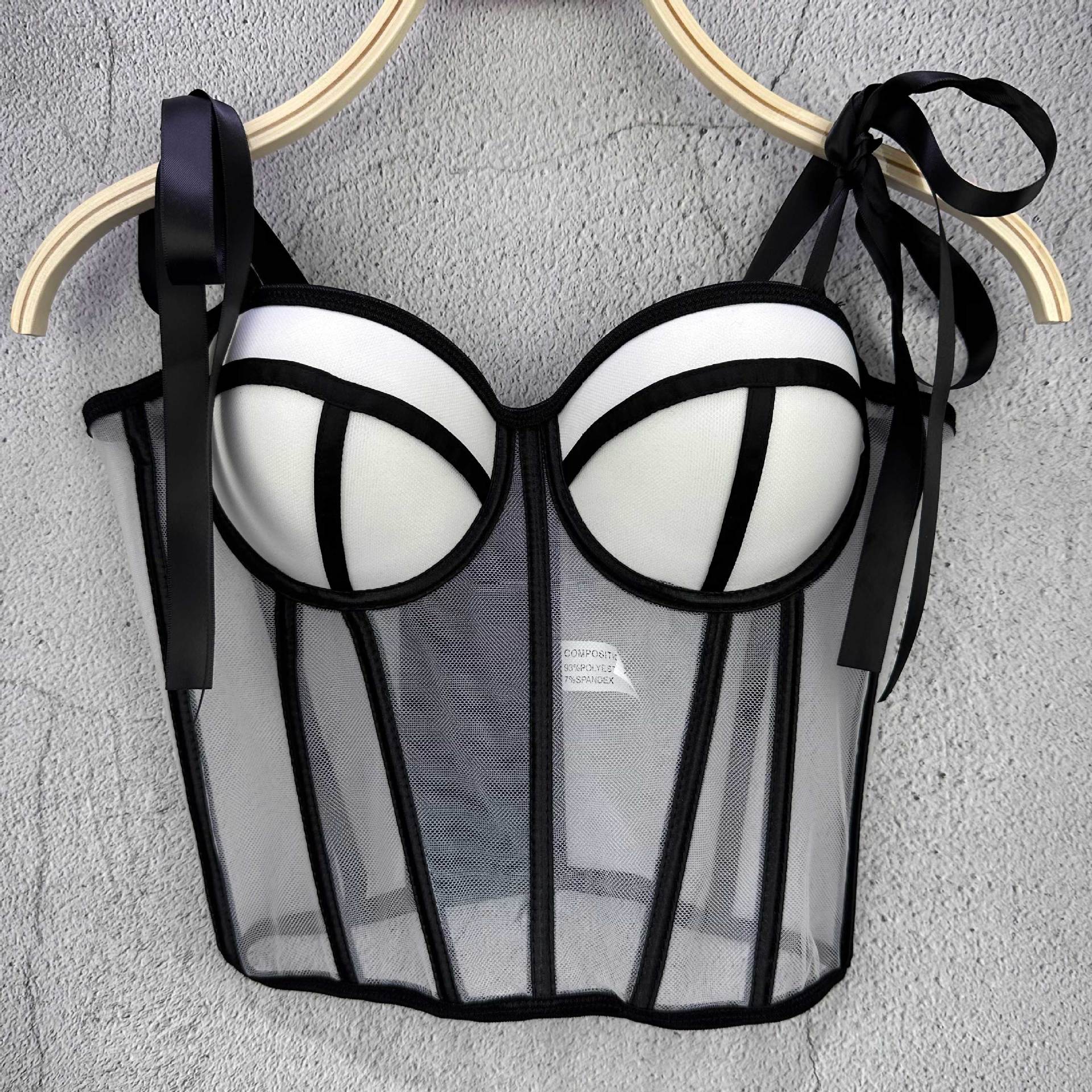 Bandeau-Top mit Taillenschnürung