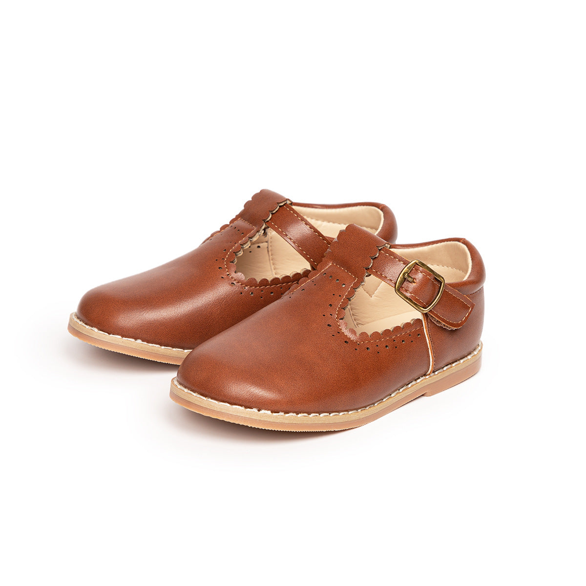 Mädchen-Leder Schuhe britischer Stil