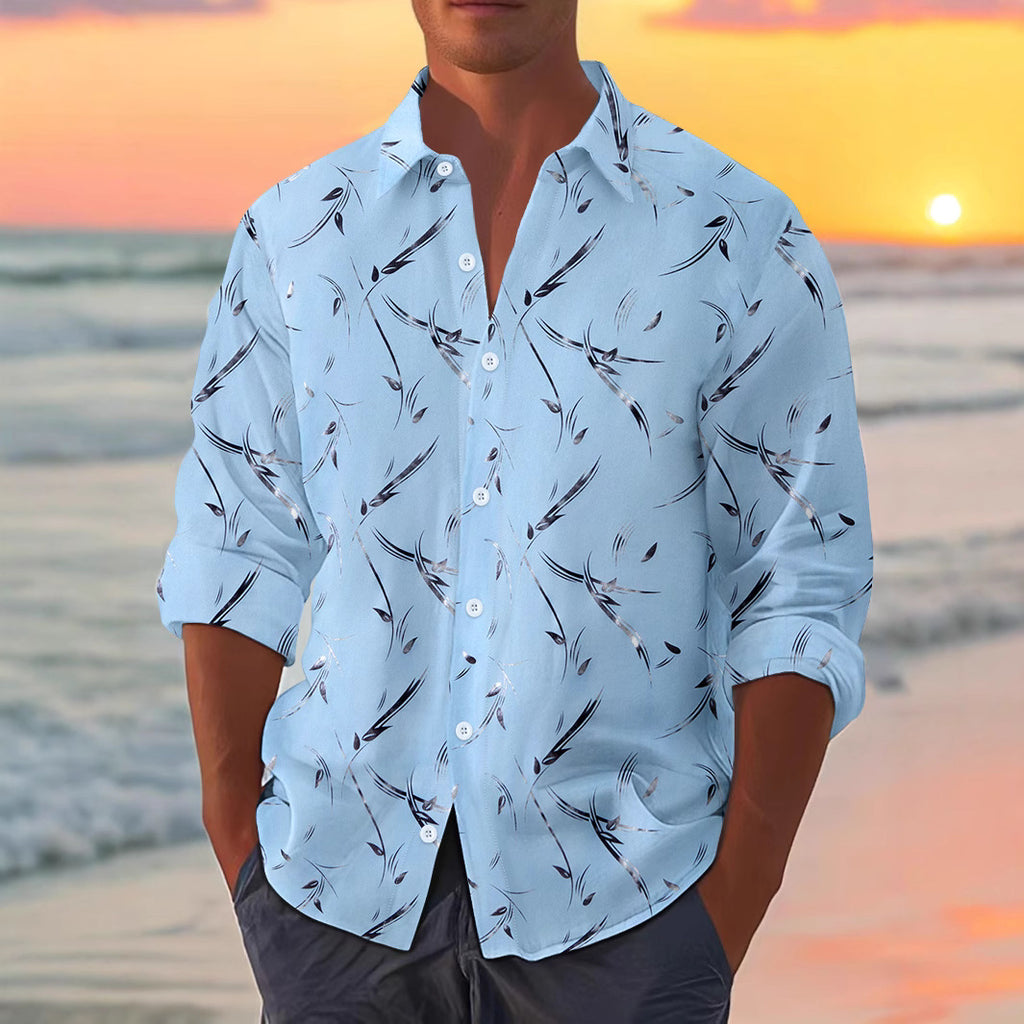 Herren-Langarmhemd mit Feder-Manschette | LuxeStyle