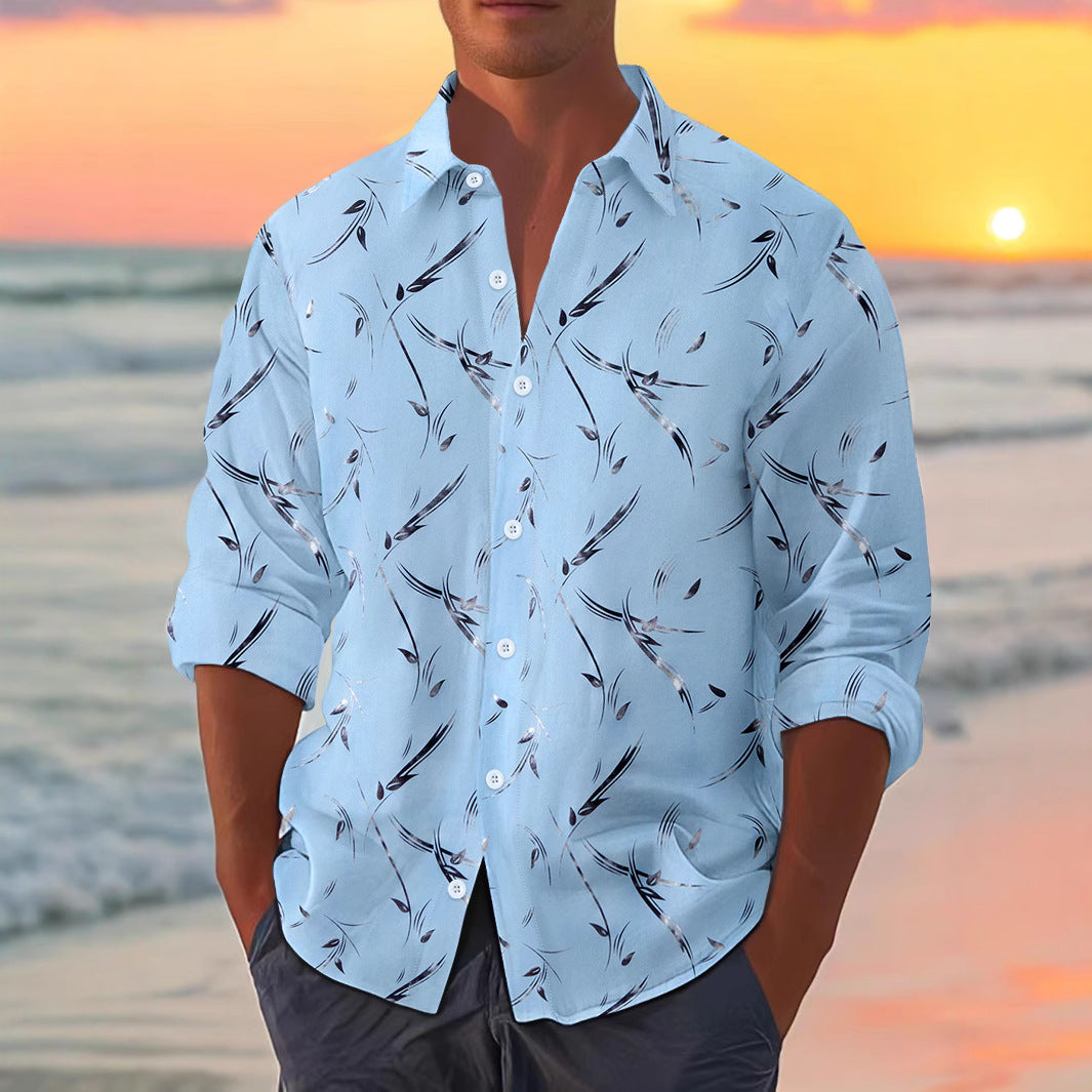 Herren-Langarmhemd mit Feder-Manschette | LuxeStyle