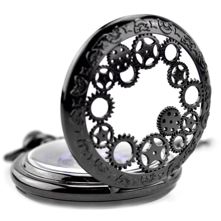 Gear Gun Black Mechanical Pocket Watch – Bild 1 | LuxeStyle
