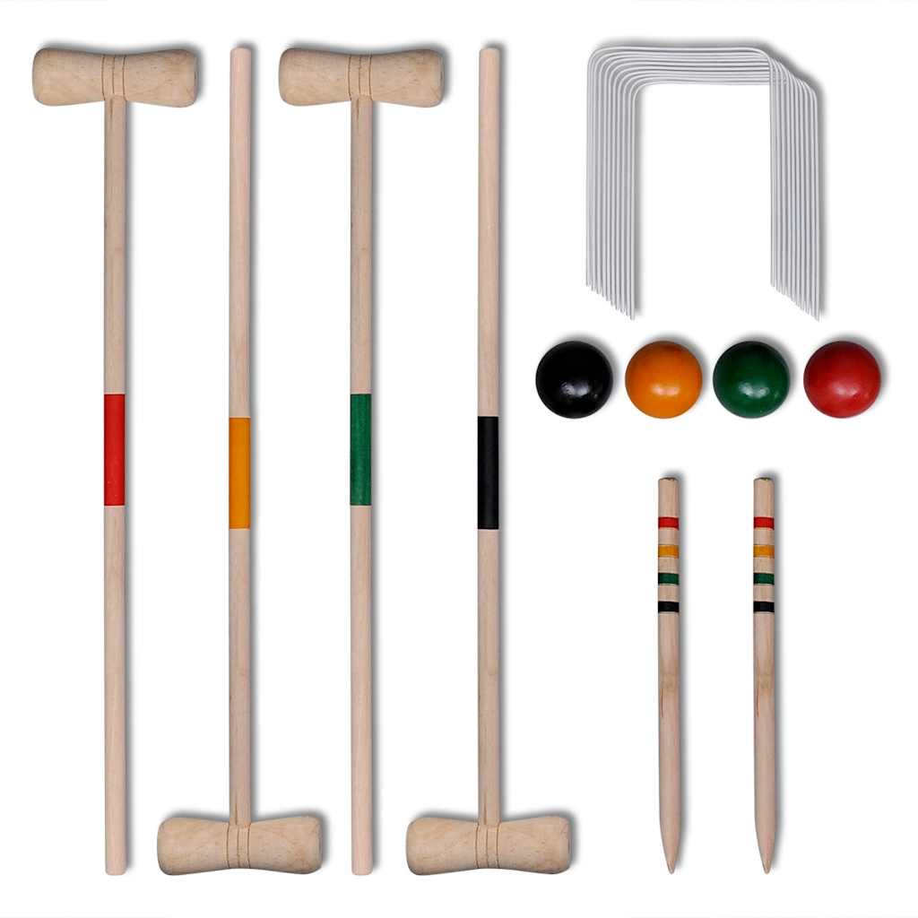 Croquet-Set aus Holz für 4 Spieler