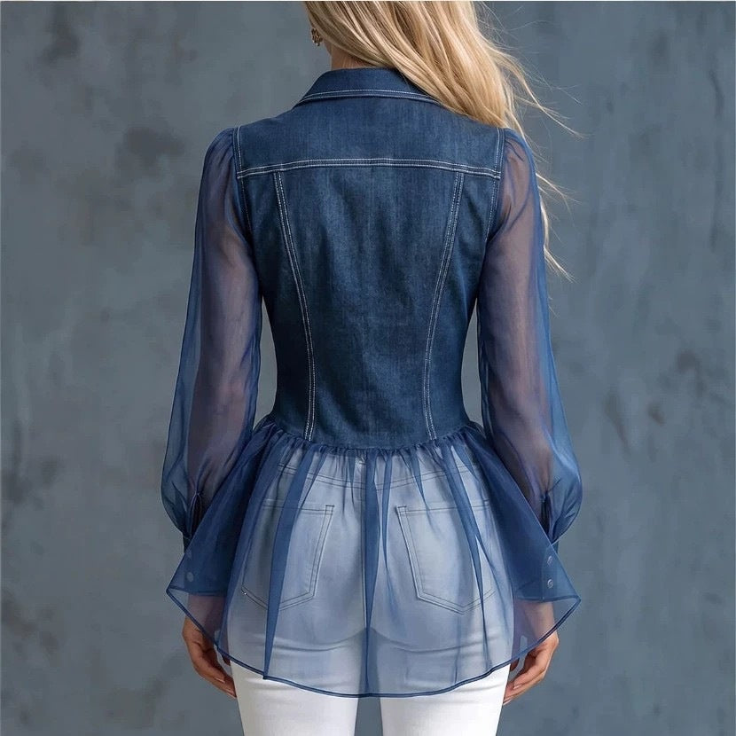 Faux-Jeans-Oberteil