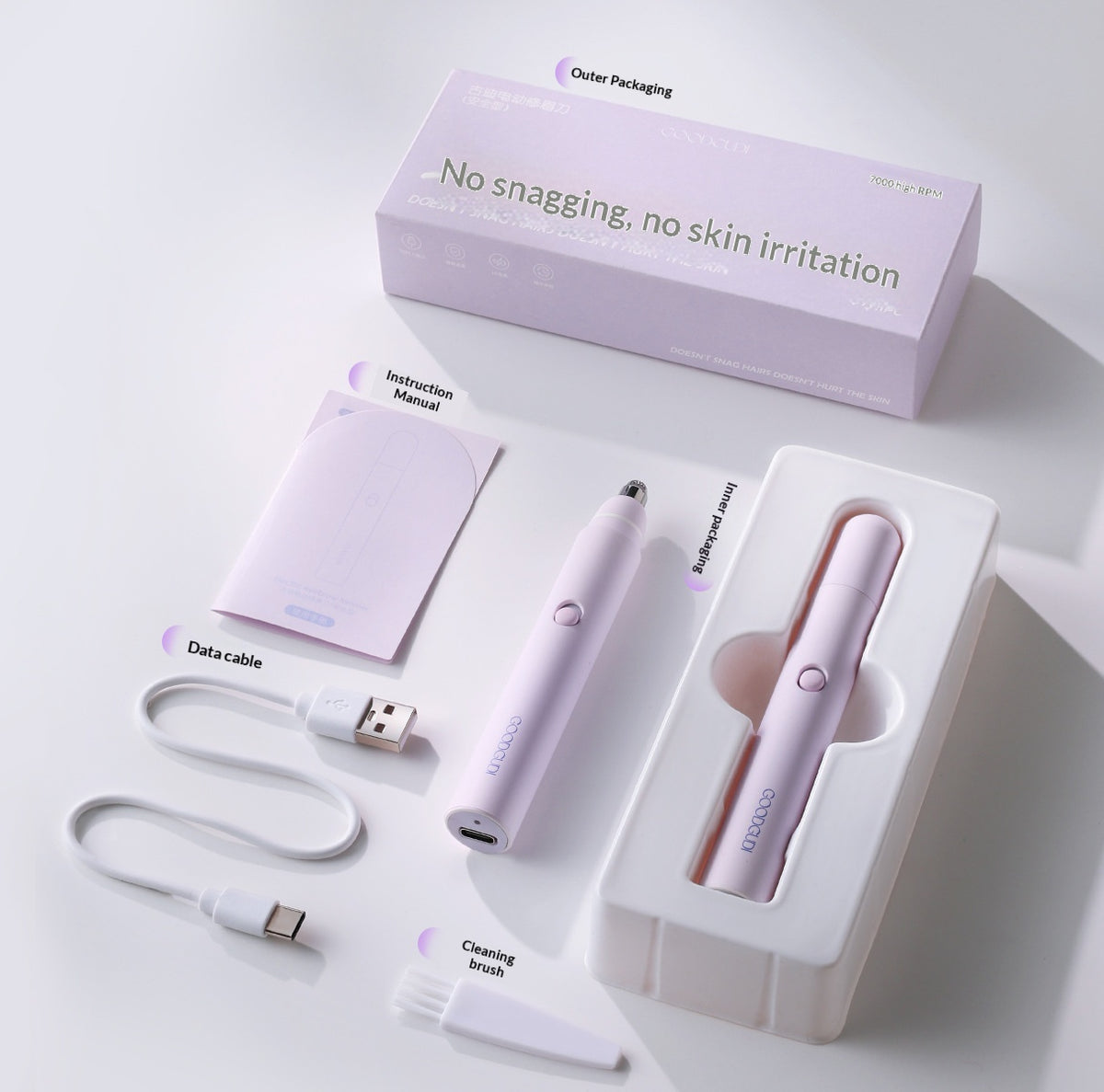Elektrischer Augenbrauen-Trimmer Safe Touch Free – Bild 3 | LuxeStyle