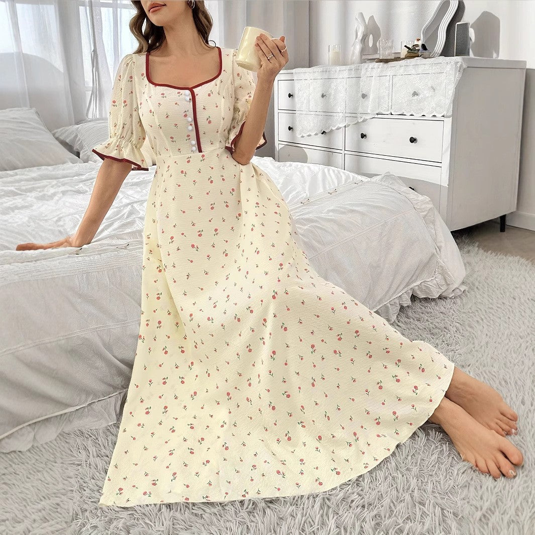 Französisches Kleid mit kurzen Ärmeln – Bild 5 | LuxeStyle