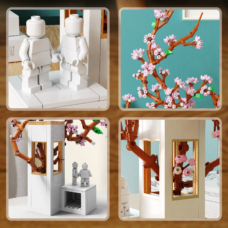 Kirschblüten-Bonsai mit Figuren | LuxeStyle