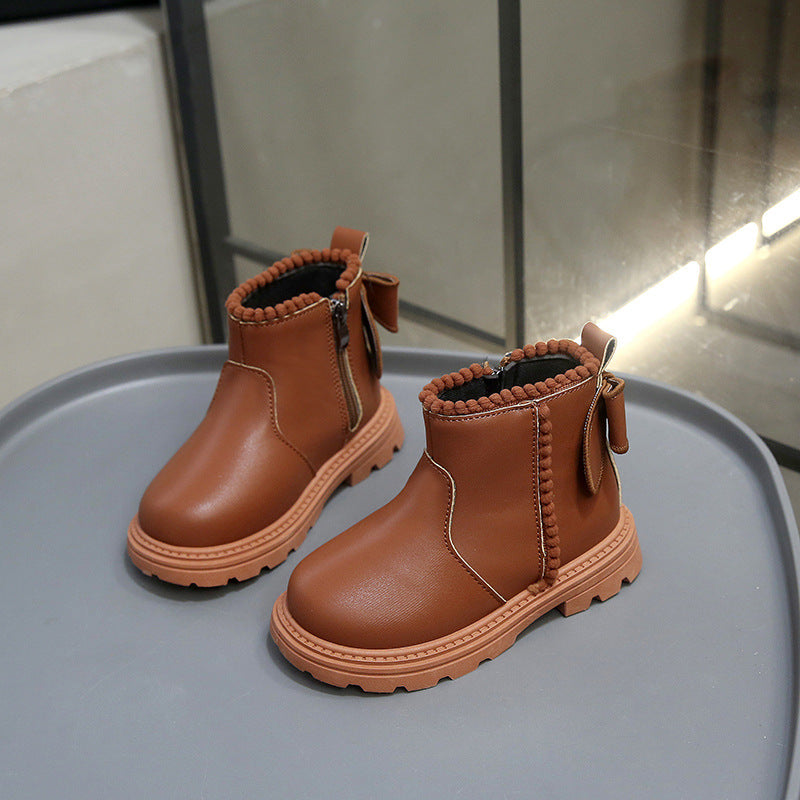 Kinder Stiefeletten mit weicher Sohle – Schwarz | LuxeStyle