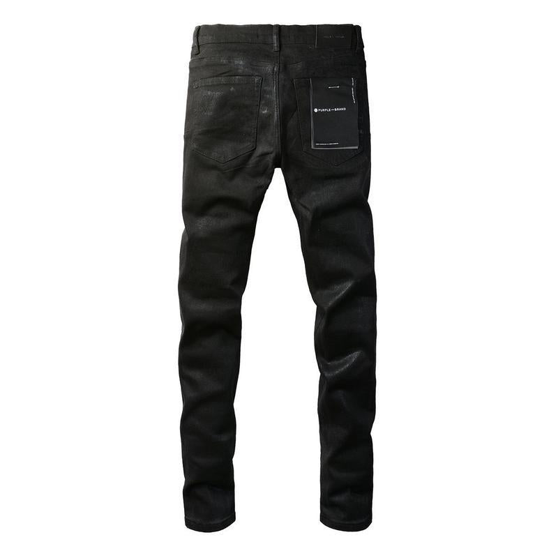 Slim Fit Jeans in Lila-Schwarz