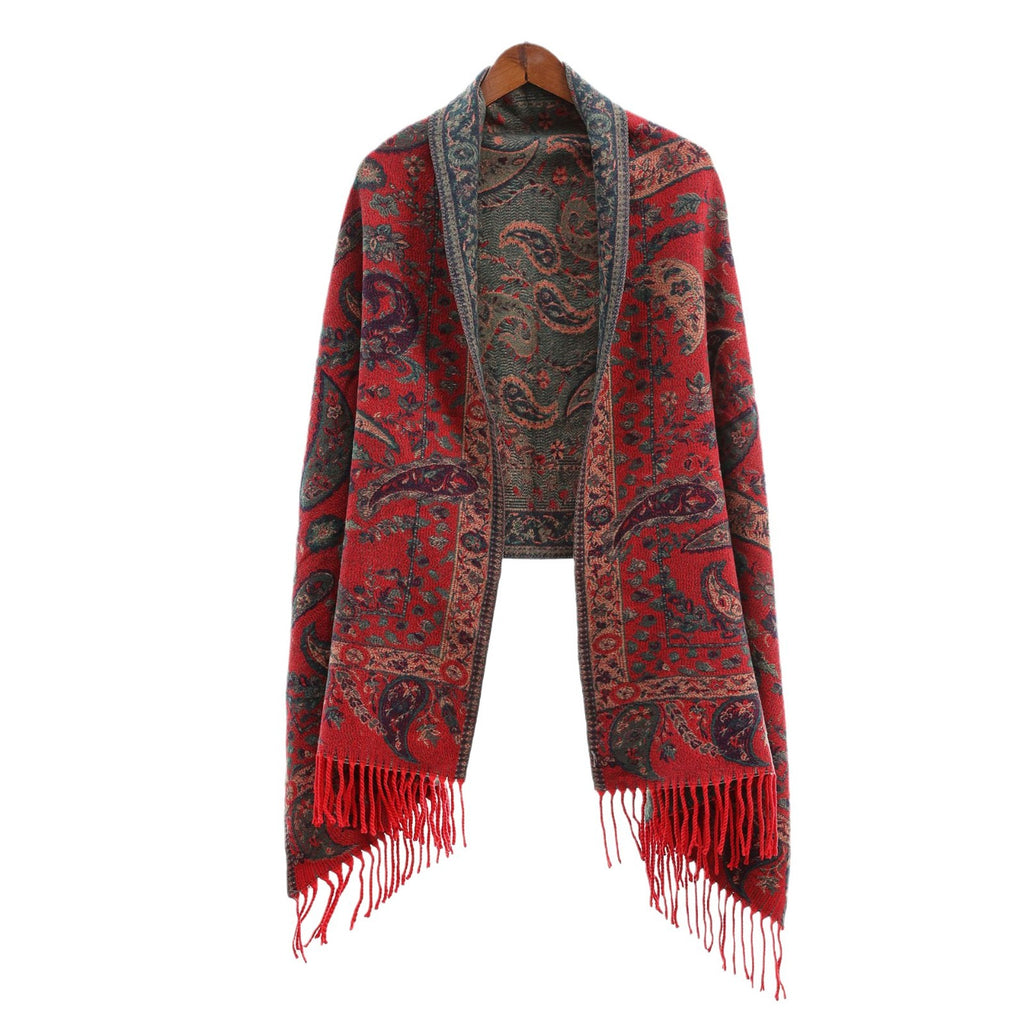 Ethnischer Schal Ankeila in Rot – Bild 10 | LuxeStyle