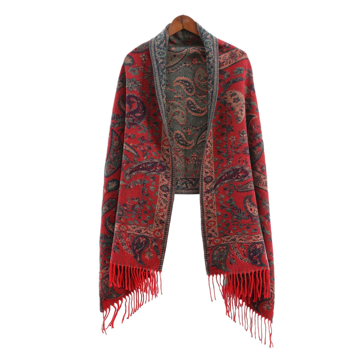 Ethnischer Schal Ankeila in Rot – Bild 10 | LuxeStyle