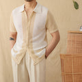 Kurzarm-Cardigan aus Leinen-Baumwoll-Mix – Bild 1 | LuxeStyle
