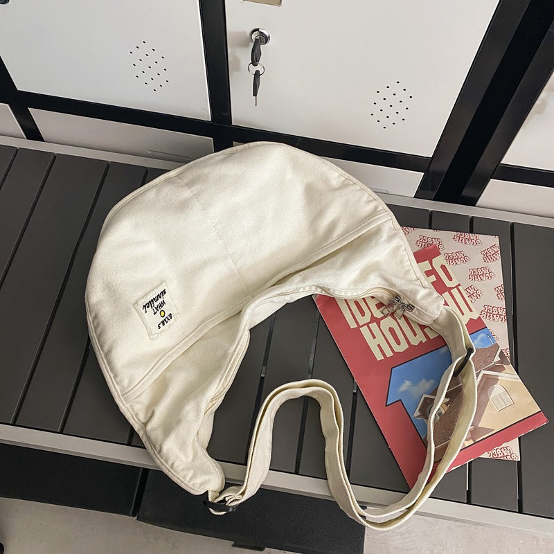 Canvas Schultertasche "All-match" mit grosser Kapazität