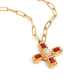 Kreuz-Titanstahl-Perlen-Halskette – Bild 1 | LuxeStyle