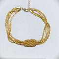 Kupferarmband, mehrlagig, handgeknüpft