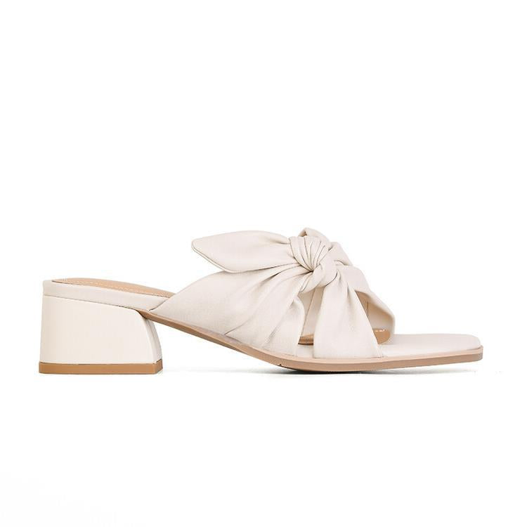 Flache Sandale mit Farbkästen – Casual