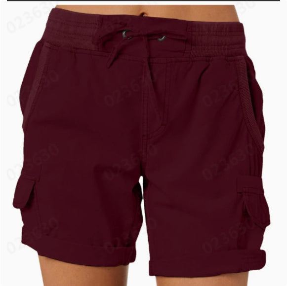 High-Waist Shorts mit Taschen