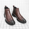 Herren High-Top Fashion Ankle Boots aus Leder