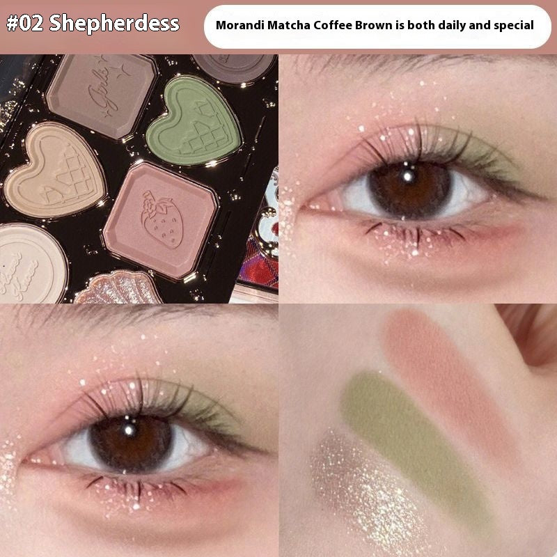Braune Augen-Schatten-Palette