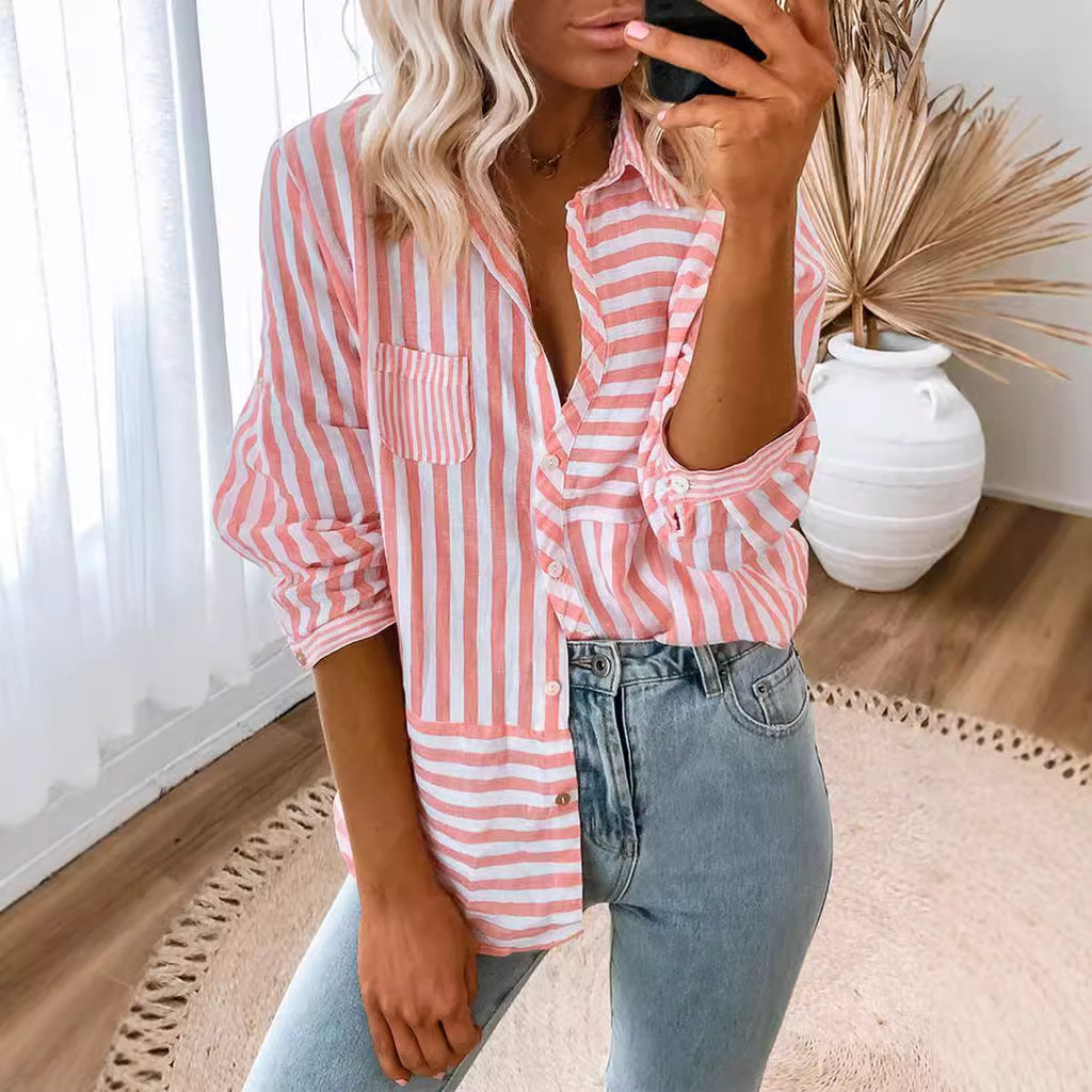 Gestreiftes Ombre Langarmshirt – Bild 3 | LuxeStyle