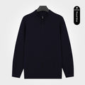 Herren Strickpullover mit Semi-Zip