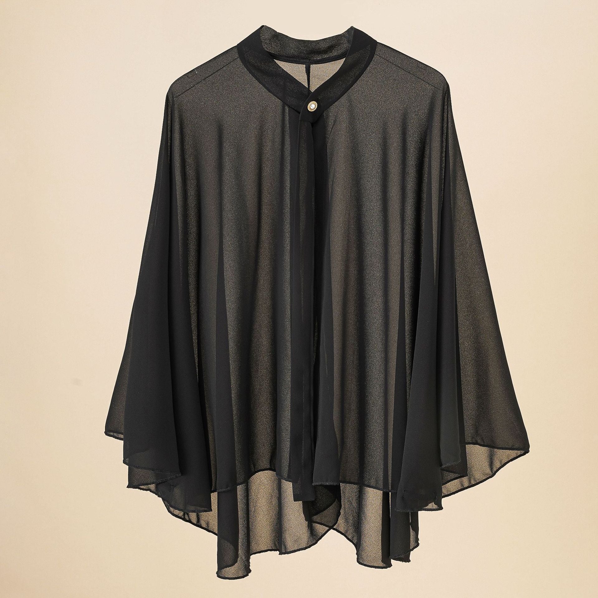 Kurzer Cardigan aus Chiffon mit UV-Schutz