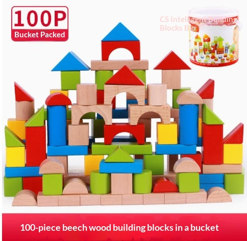 Grosses Holz-Bauklotz-Set für Kinder 4–6 Jahre – Bild 4 | LuxeStyle