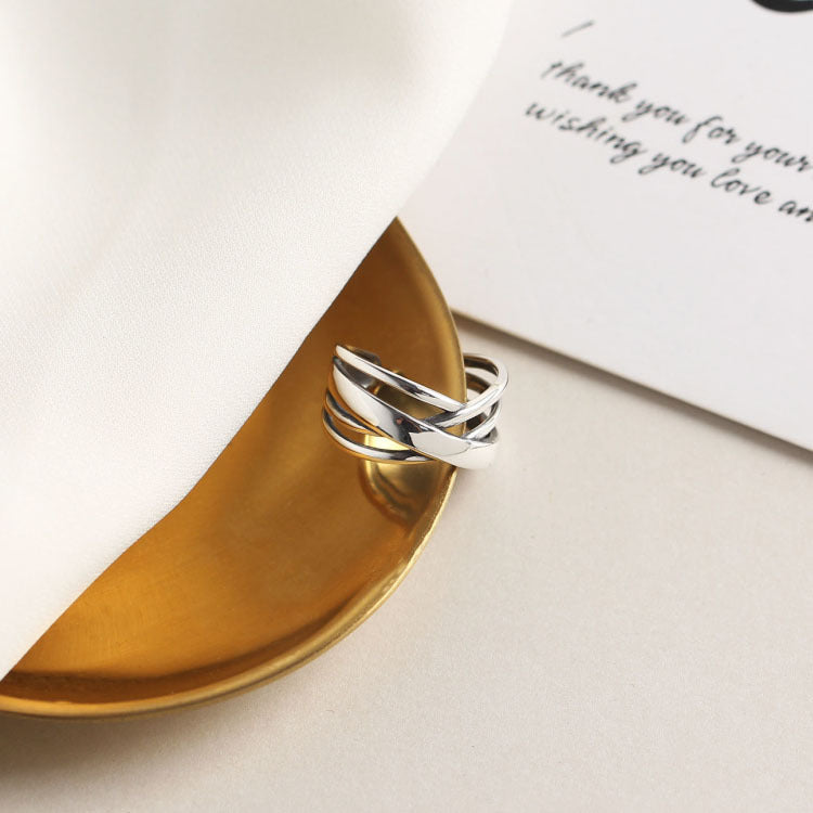 Personalisierter Retro Silberring mit unregelmässiger Form – Bild 3 | LuxeStyle