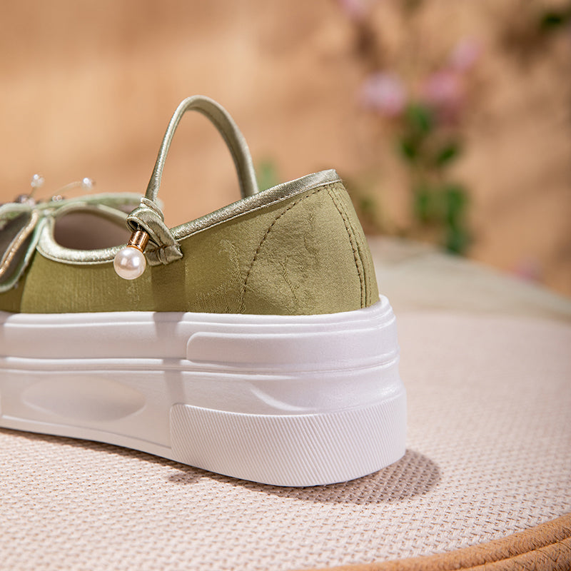 3D Schmetterling Mary Jane Plateau-Schuhe