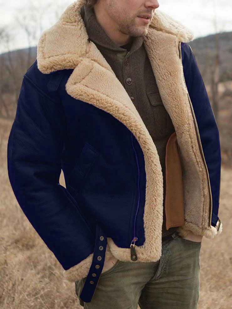 Herren Kunstfelljacke, British Style