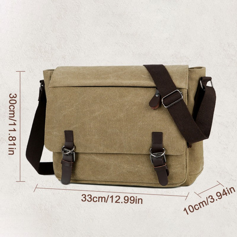 Canvas-Ledertasche für Herren