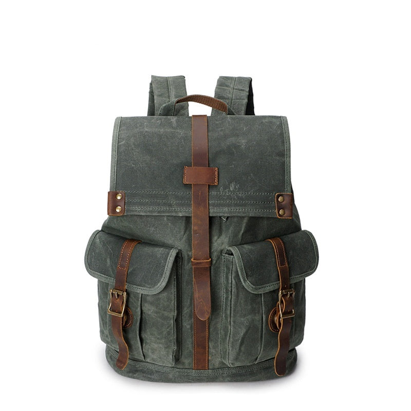Vintage Reise-Rucksack aus Canvas