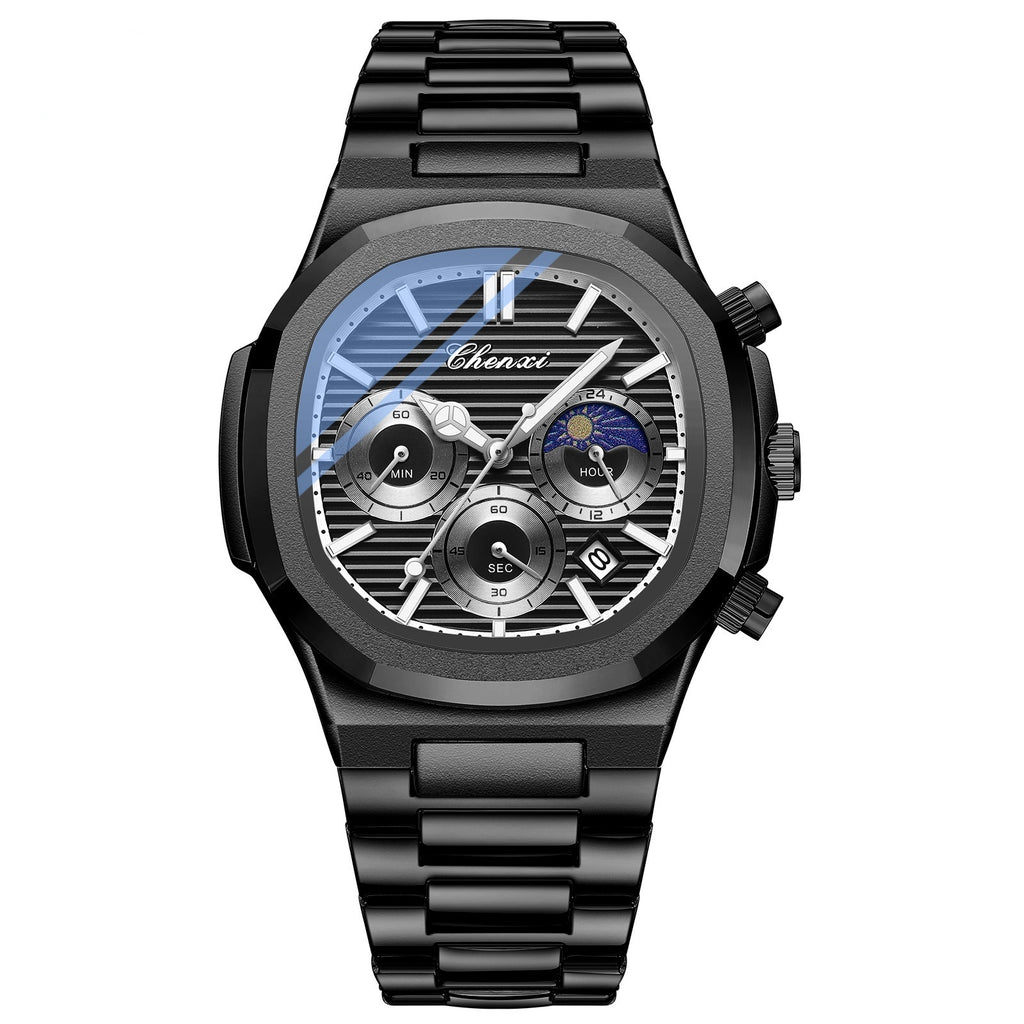 Herren-Chronograph mit Kalender und Leuchtzeigern
