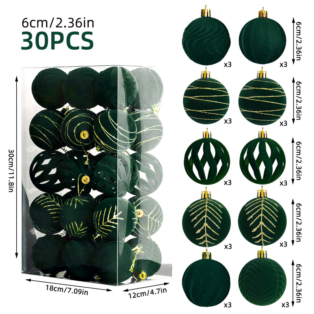 30er-Set Weihnachtskugeln, 6 cm – Bild 10 | LuxeStyle