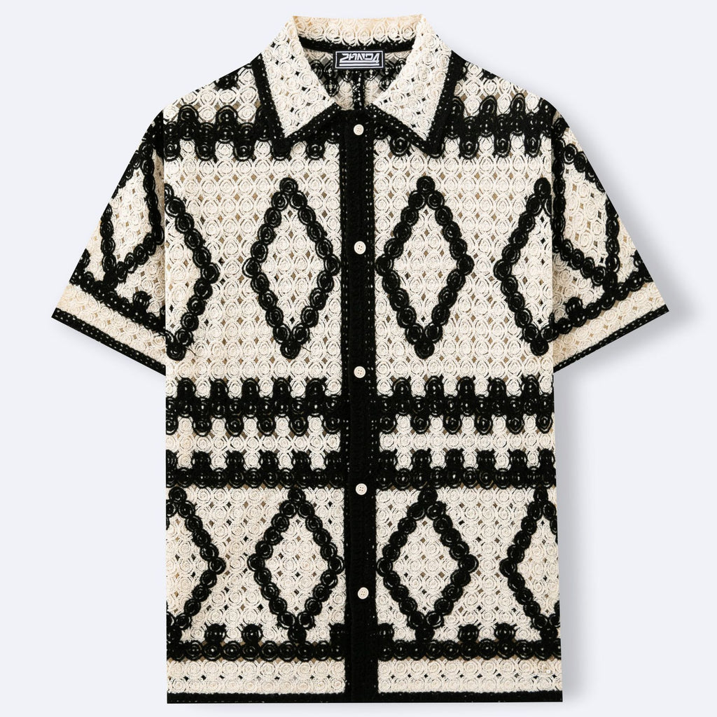 Herren-Retro-Diamant-Muster-Steppweste