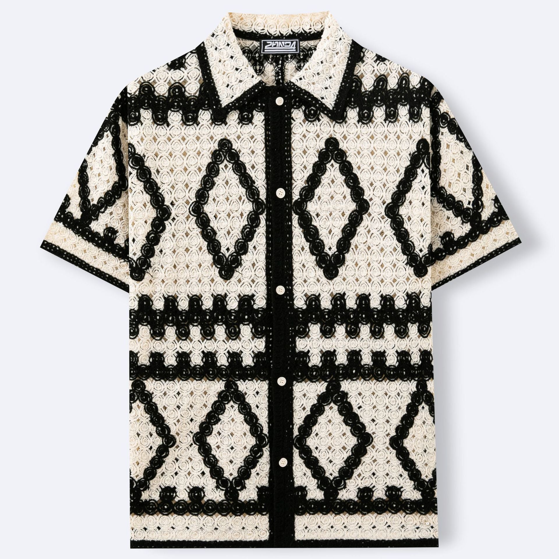 Herren-Retro-Diamant-Muster-Steppweste