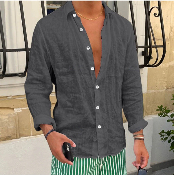 Casual Langarm-Shirt für Herren Frühling/Sommer