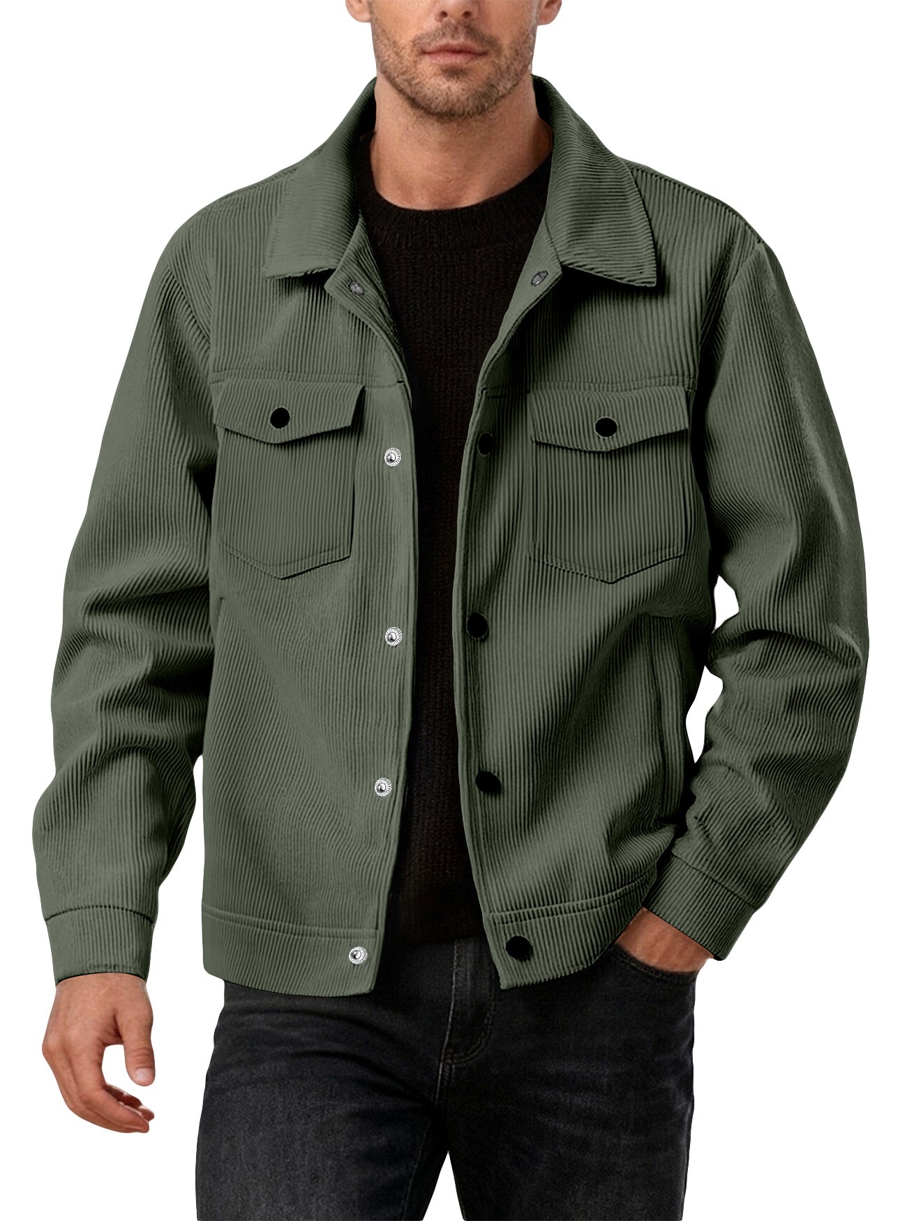 Sportliche Freizeitjacke mit Revers für Herren