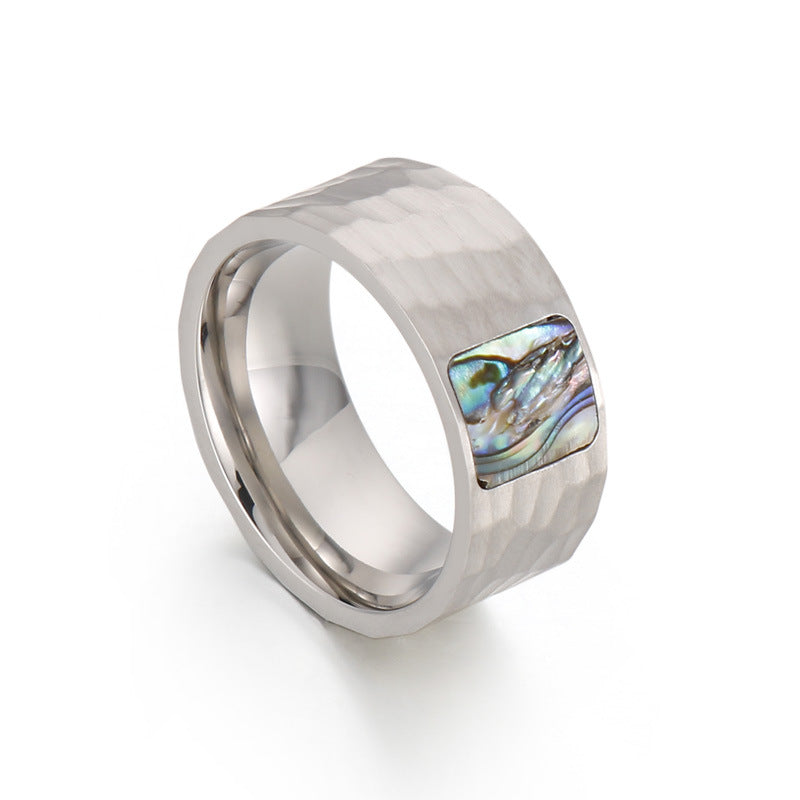 Herren Titan-Ring Stahl Vintage