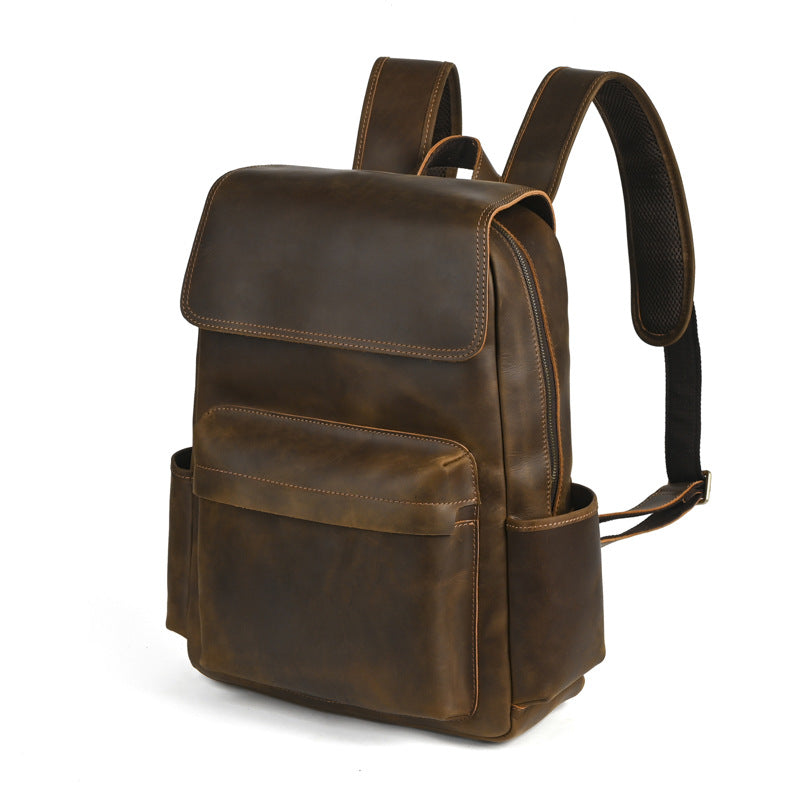 Leder-Rucksack mit mehreren Taschen