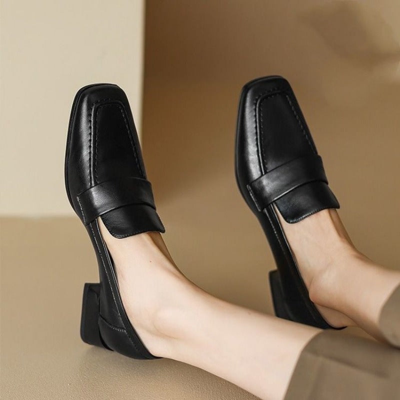 Damen Loafer mit eckiger Zehenpartie