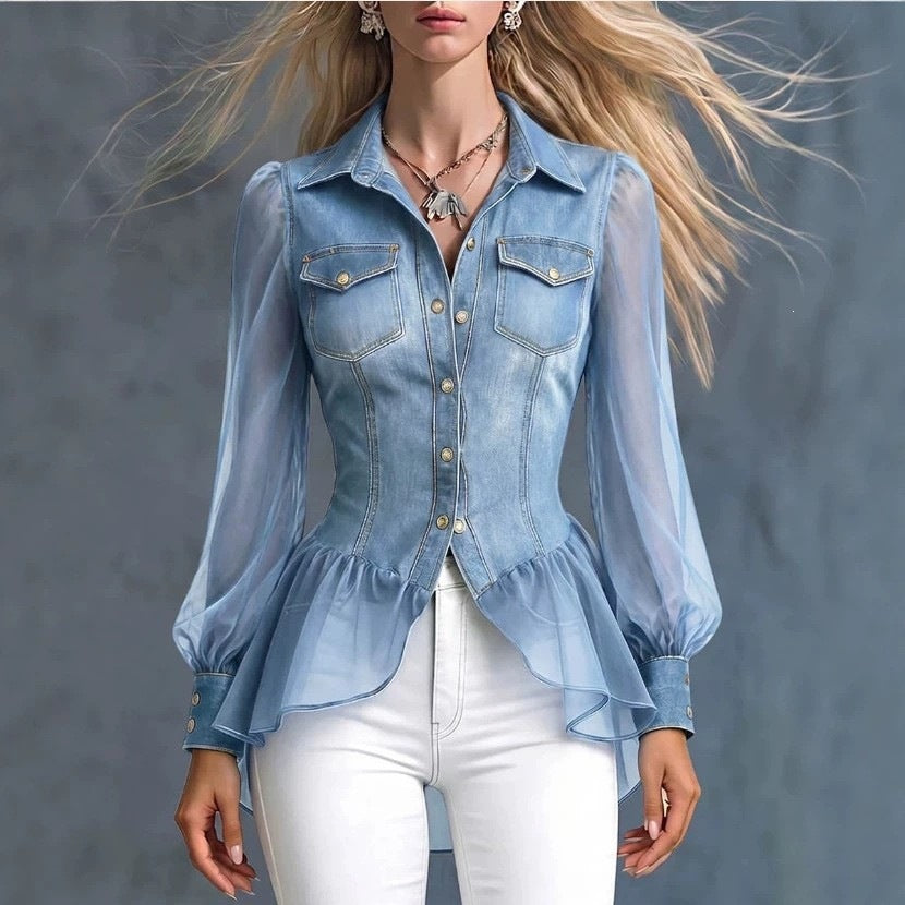Faux-Jeans-Oberteil