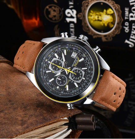 Herrenuhr Stahl Leder
