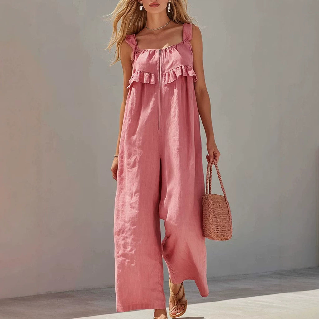 Ärmelloser Jumpsuit mit geradem Bein