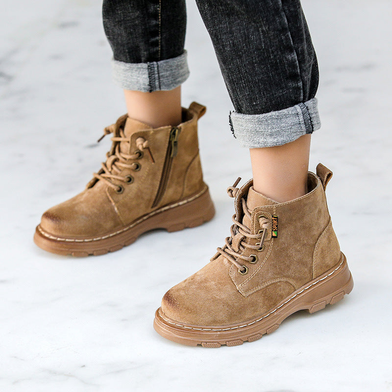 Weiche Leder-Cotton-Boots für Kinder
