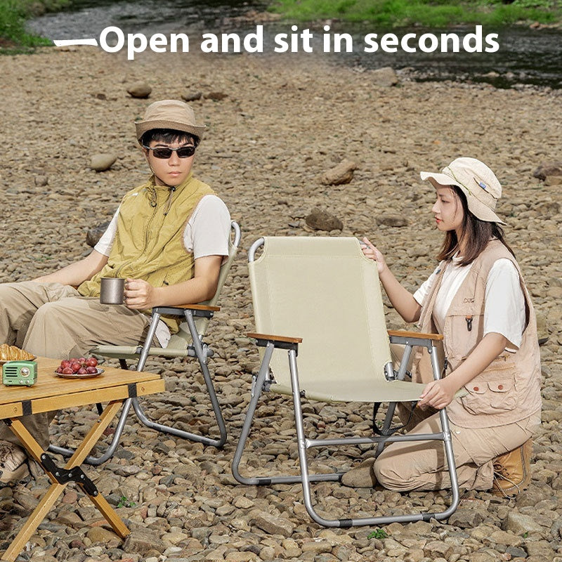 Faltbarer Outdoor-Stuhl mit Tisch – Bild 9 | LuxeStyle