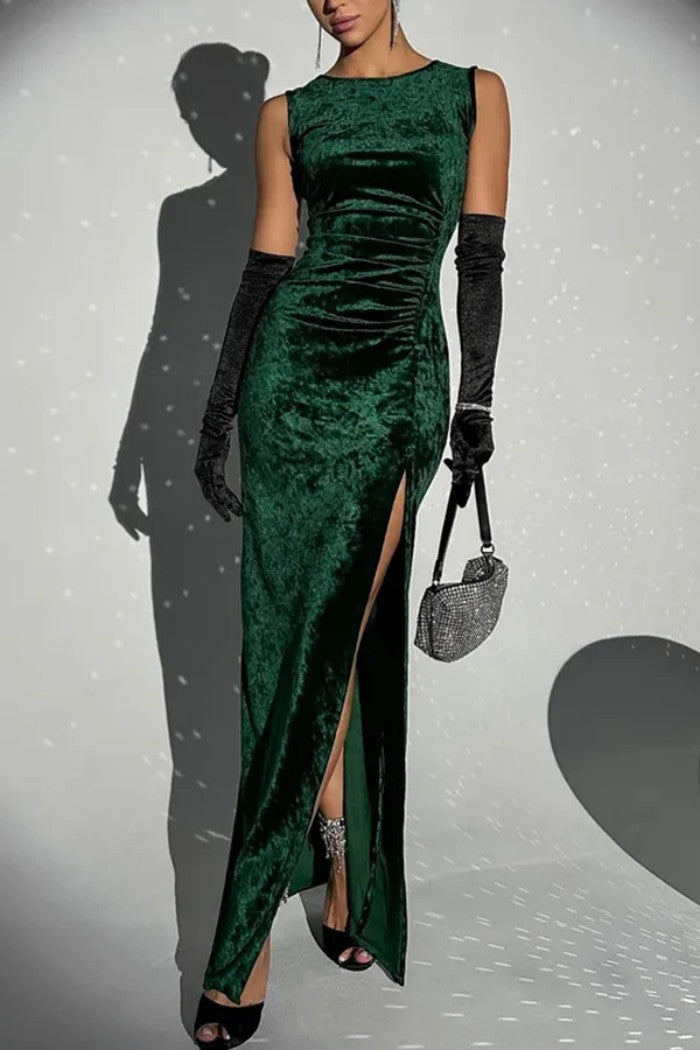 Elegantes Samt-Abendkleid für Damen | LuxeStyle